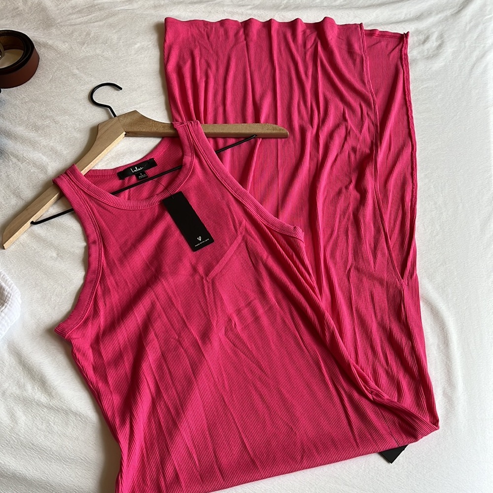 NWT hot pink maxi dress from Lulus, size S